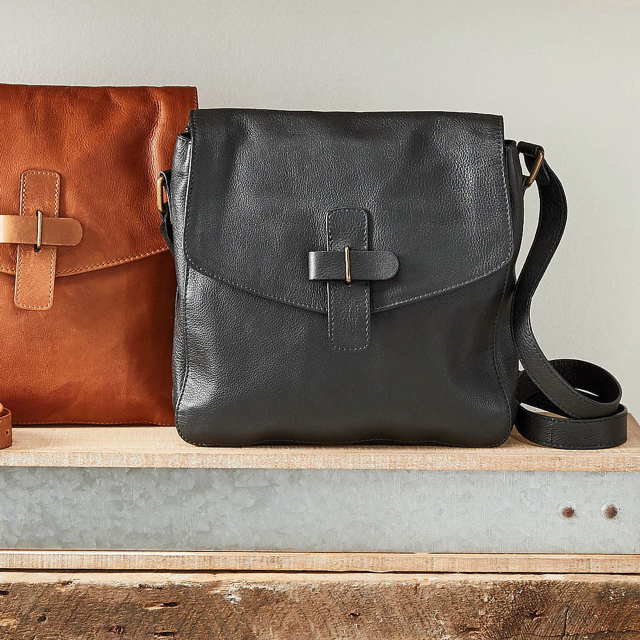 Black Kolkata Crossbody Bag