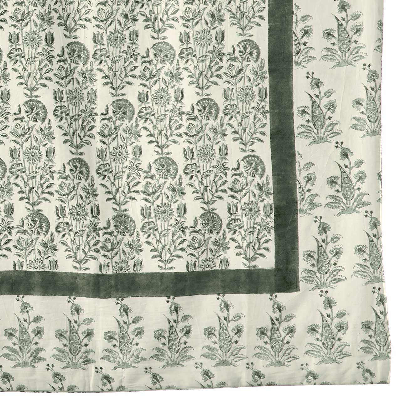 Fern Garden Kalamkari Bedding Set