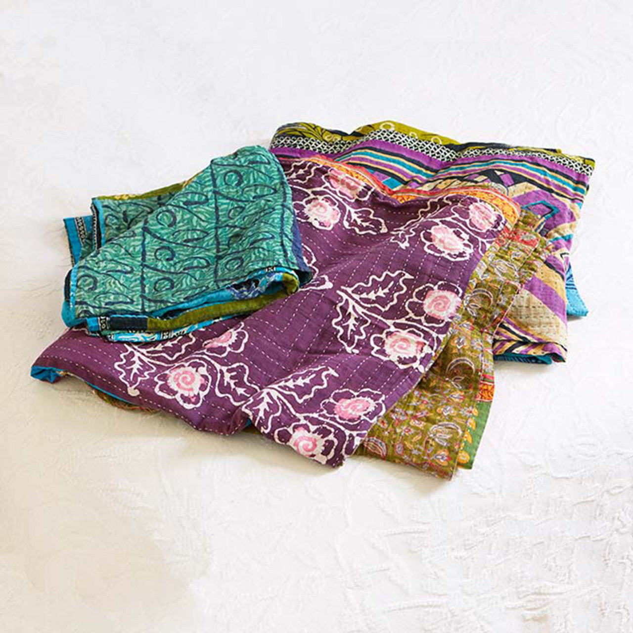 Kantha Patchwork Cool Queen Bedcover