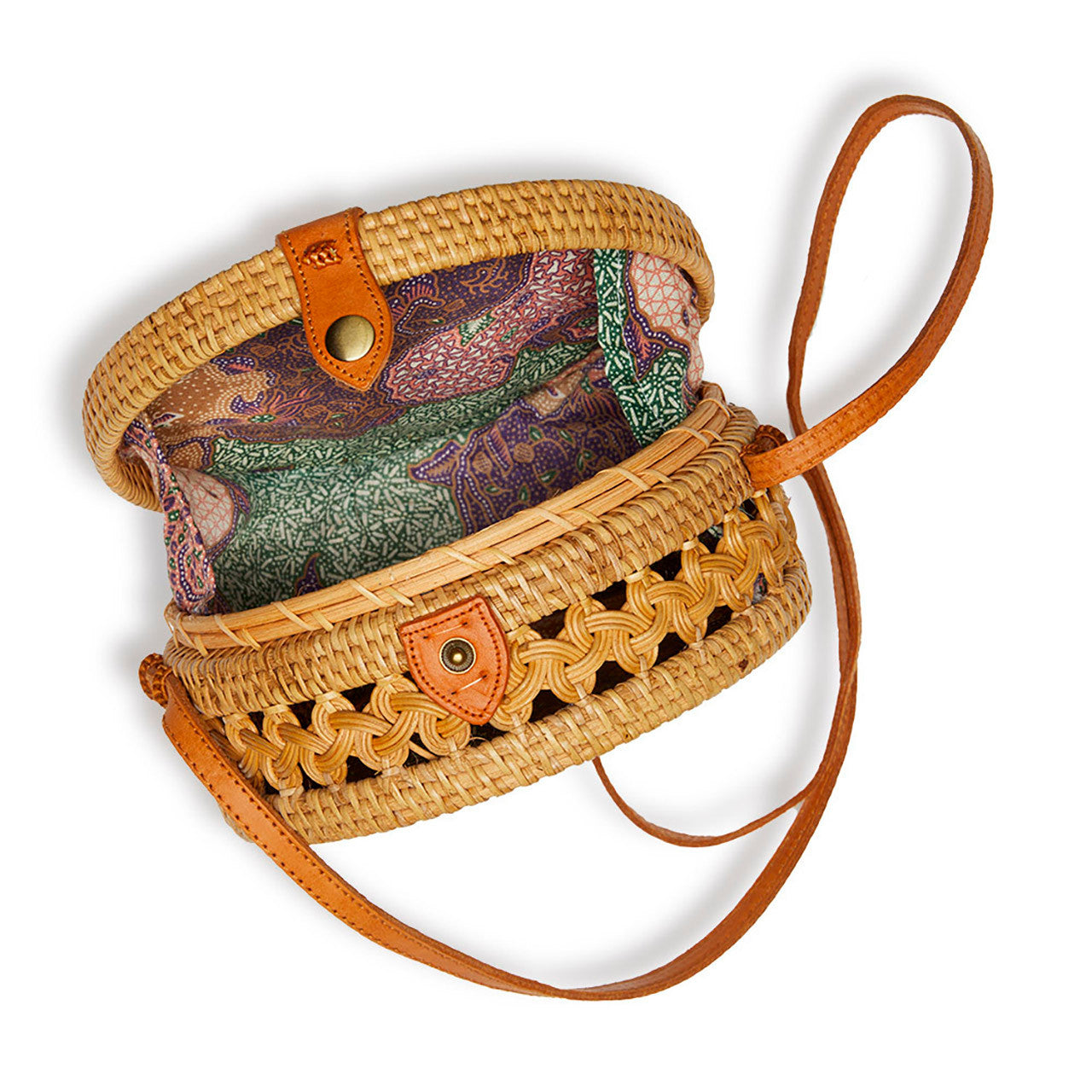 Matahari Rattan Crossbody Bag