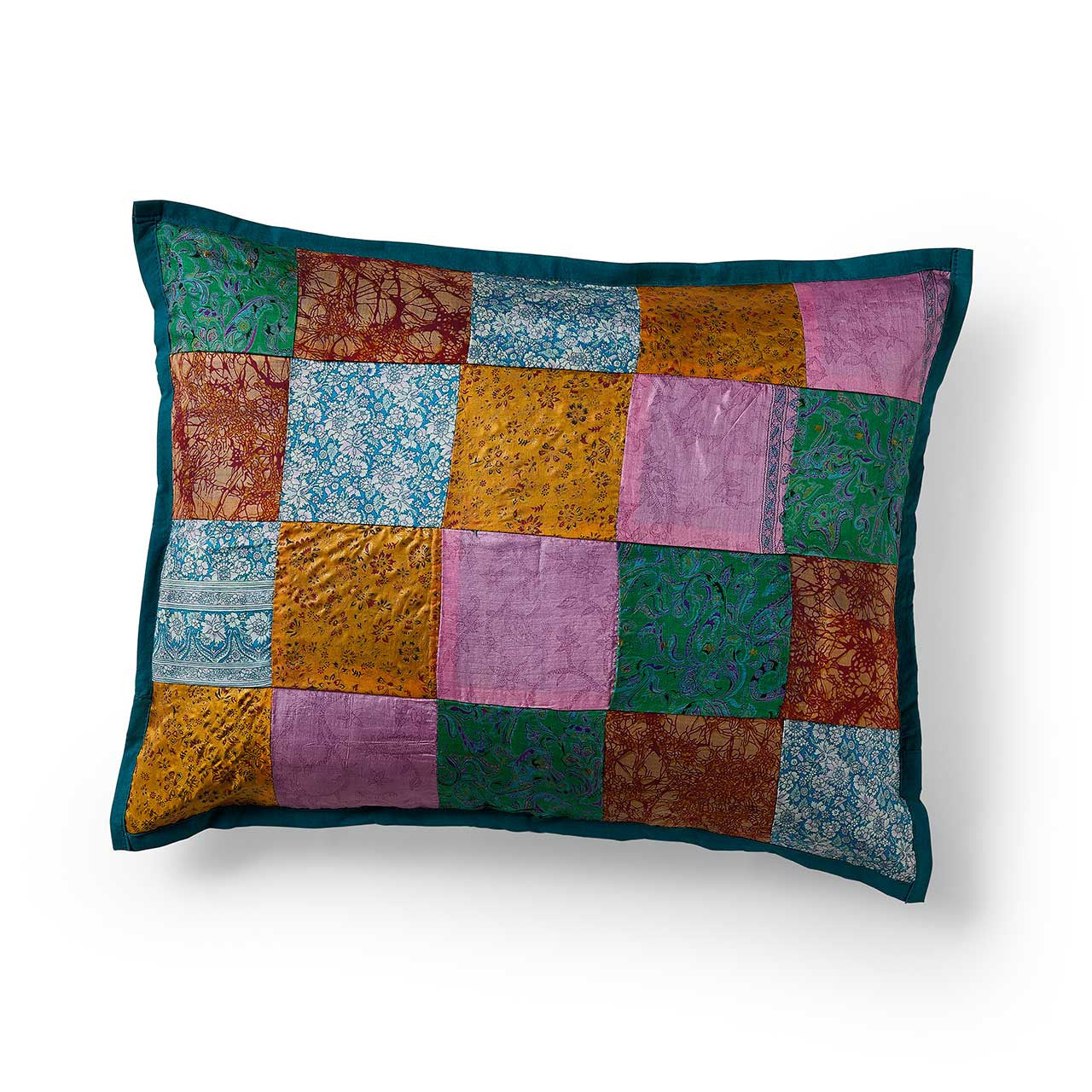 Upcycled Silk Patchwork Bedding Set
