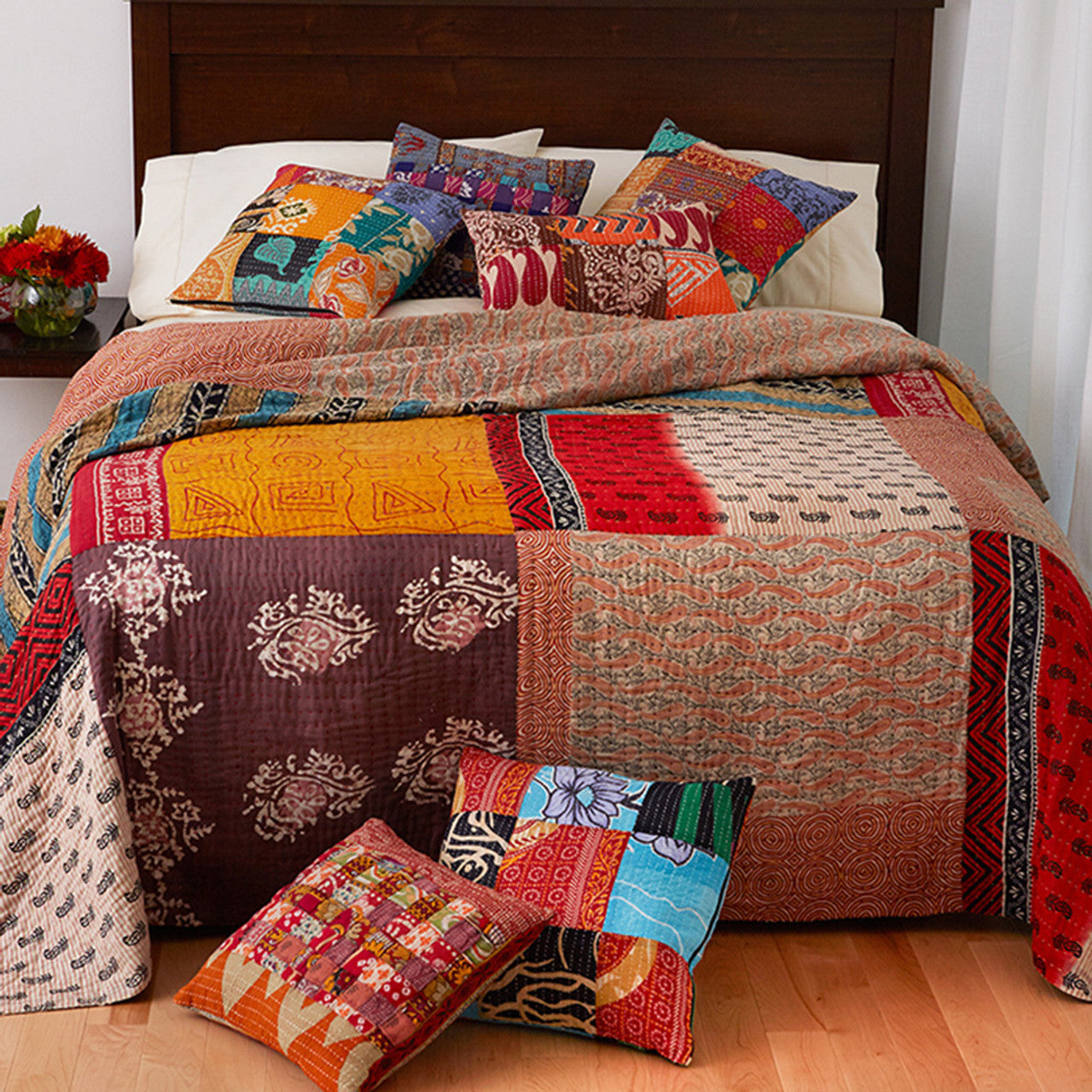 Kantha Patchwork Bedding
