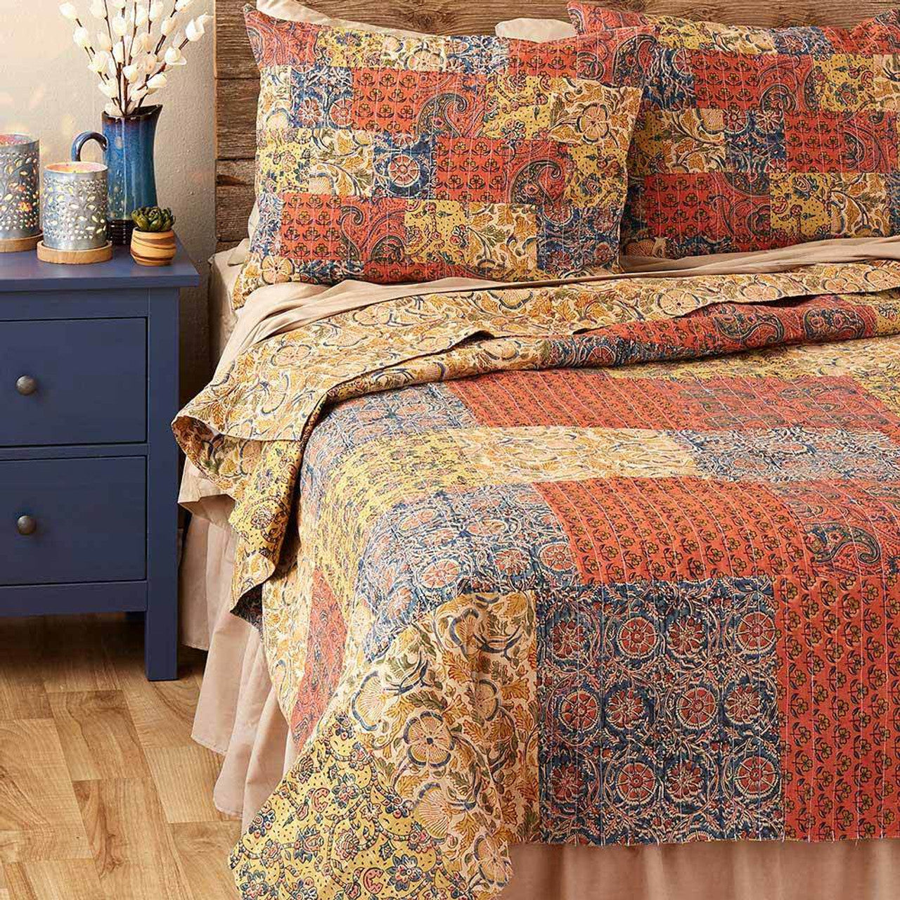 Kalamkari Patchwork Bedding