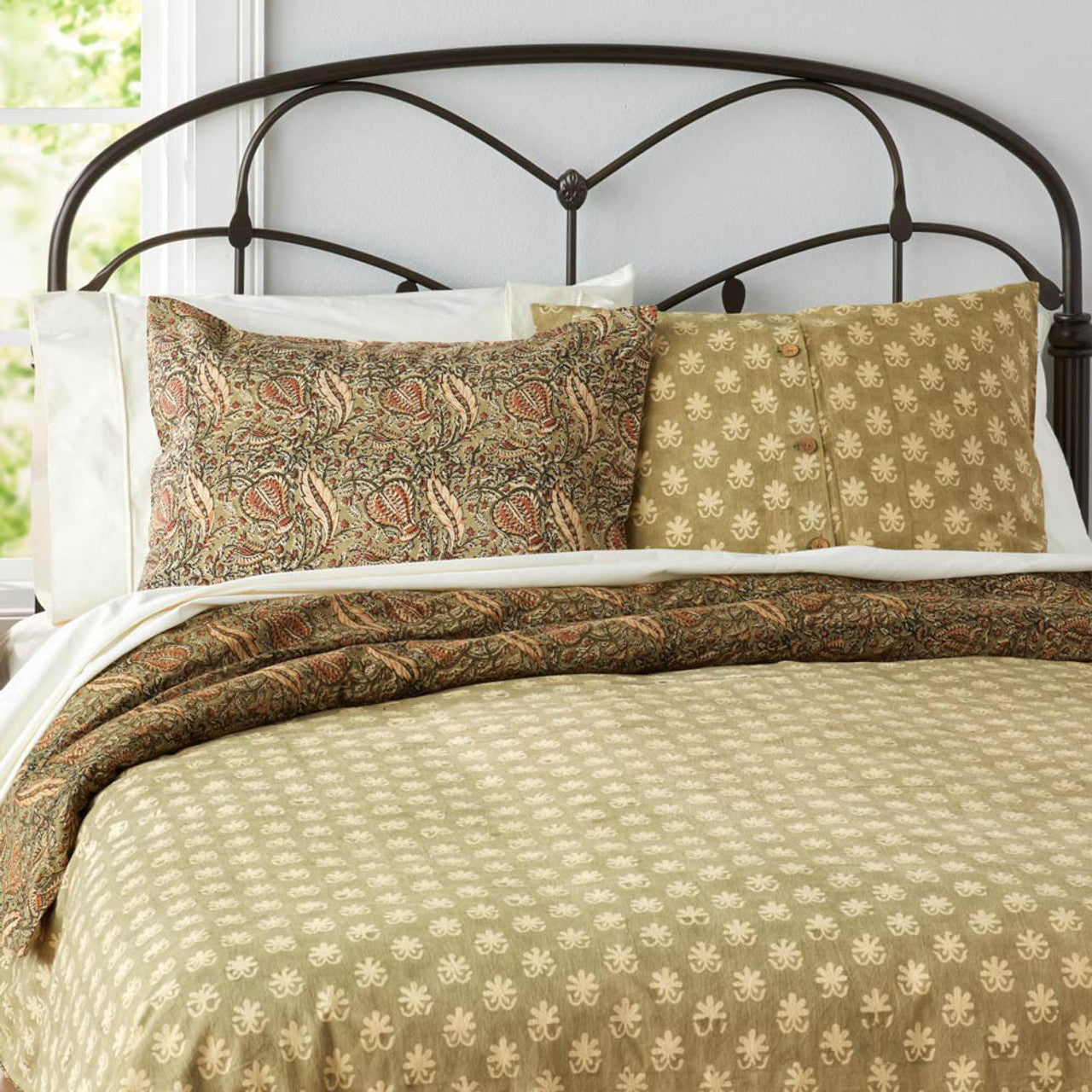 Kalamkari Sage Bedding